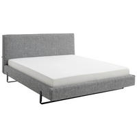 POLSTERBETT 180/200 cm  in Schwarz, Weiss  - Weiss/Schwarz, Design, Textil/Metall (180/200cm) - MID.YOU