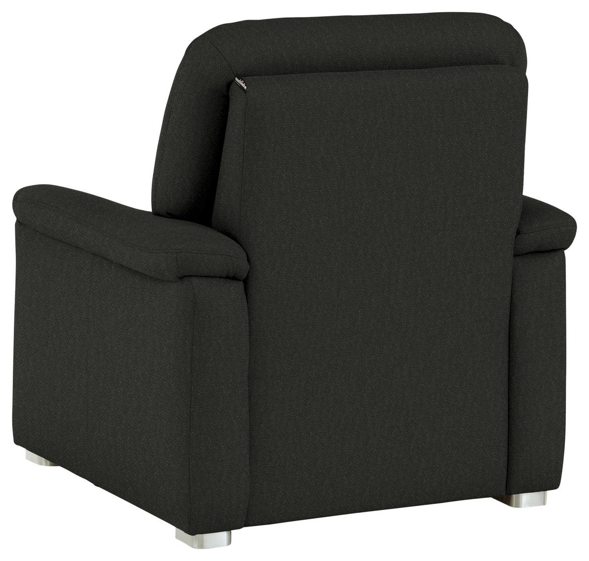 SESSEL Chenille Anthrazit  - Anthrazit/Alufarben, Konventionell, Textil/Metall (88/96/89cm) - Beldomo Comfort