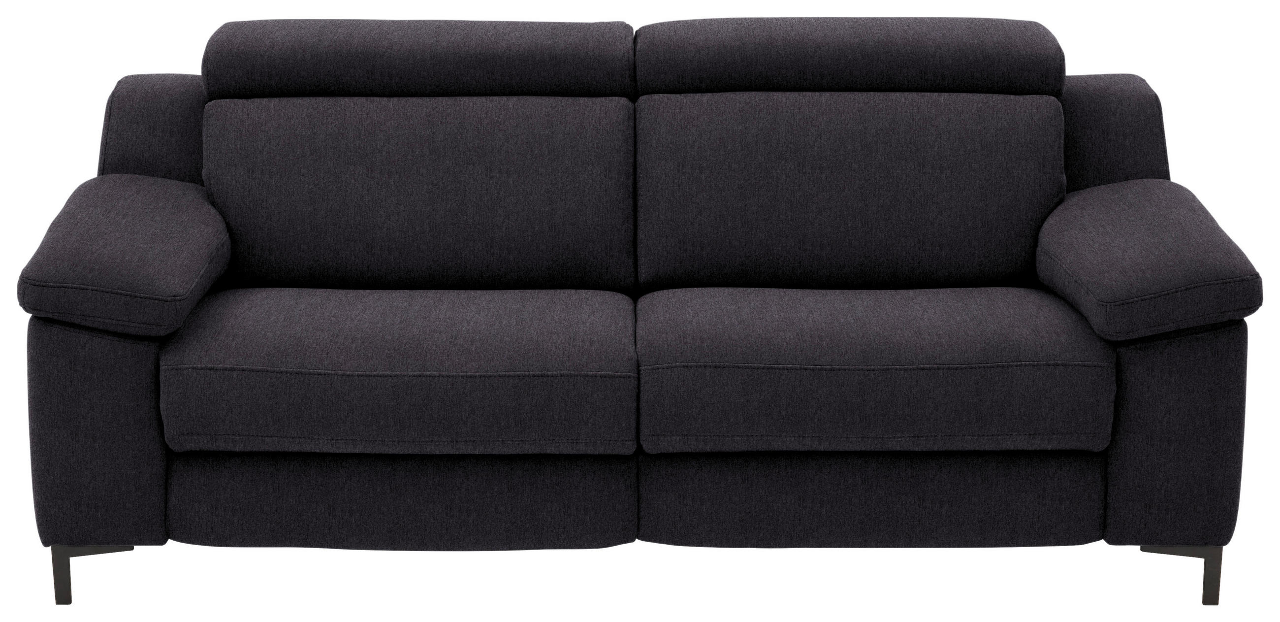 2,5-SITZER in Chenille Anthrazit  - Anthrazit/Schwarz, Design, Textil/Metall (188/84-104/104cm) - Valdera