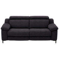 2,5-SITZER in Chenille Anthrazit  - Anthrazit/Schwarz, Design, Textil/Metall (188/84-104/104cm) - Valdera