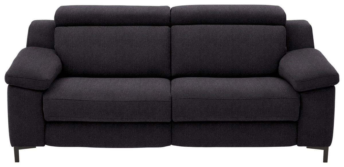 2,5-SITZER in Chenille Anthrazit  - Anthrazit/Schwarz, Design, Textil/Metall (188/84-104/104cm) - Valdera