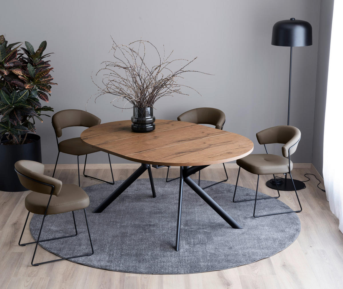 STUHL - Schlammfarben, Design, Textil/Metall (56/76/54cm) - Connubia 