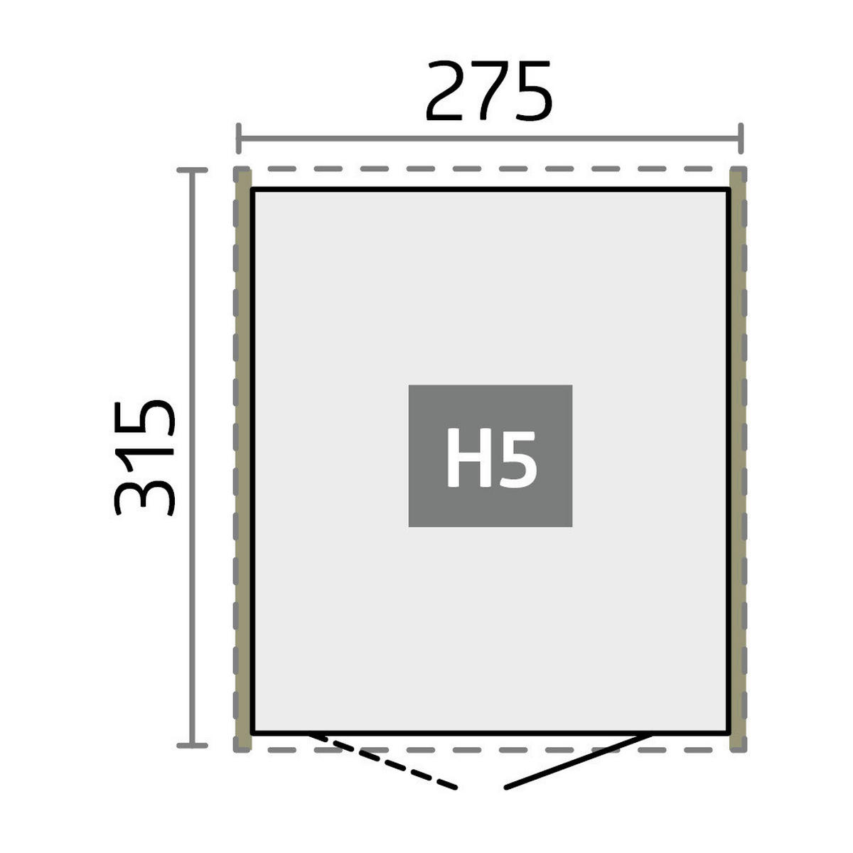 GERÄTEHAUS 274,3/222,0/314,3 cm  - Silberfarben, Design, Metall (274,3/222,0/314,3cm) - Biohort