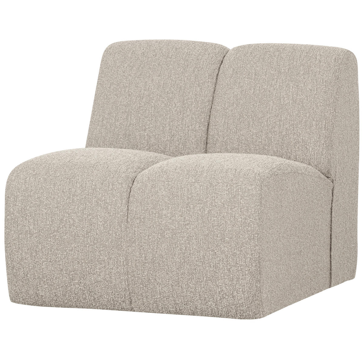 SOFAELEMENT Mojo Bouclé Beige  - Beige/Schwarz, Design, Kunststoff/Textil (84/74/97cm) - Livetastic
