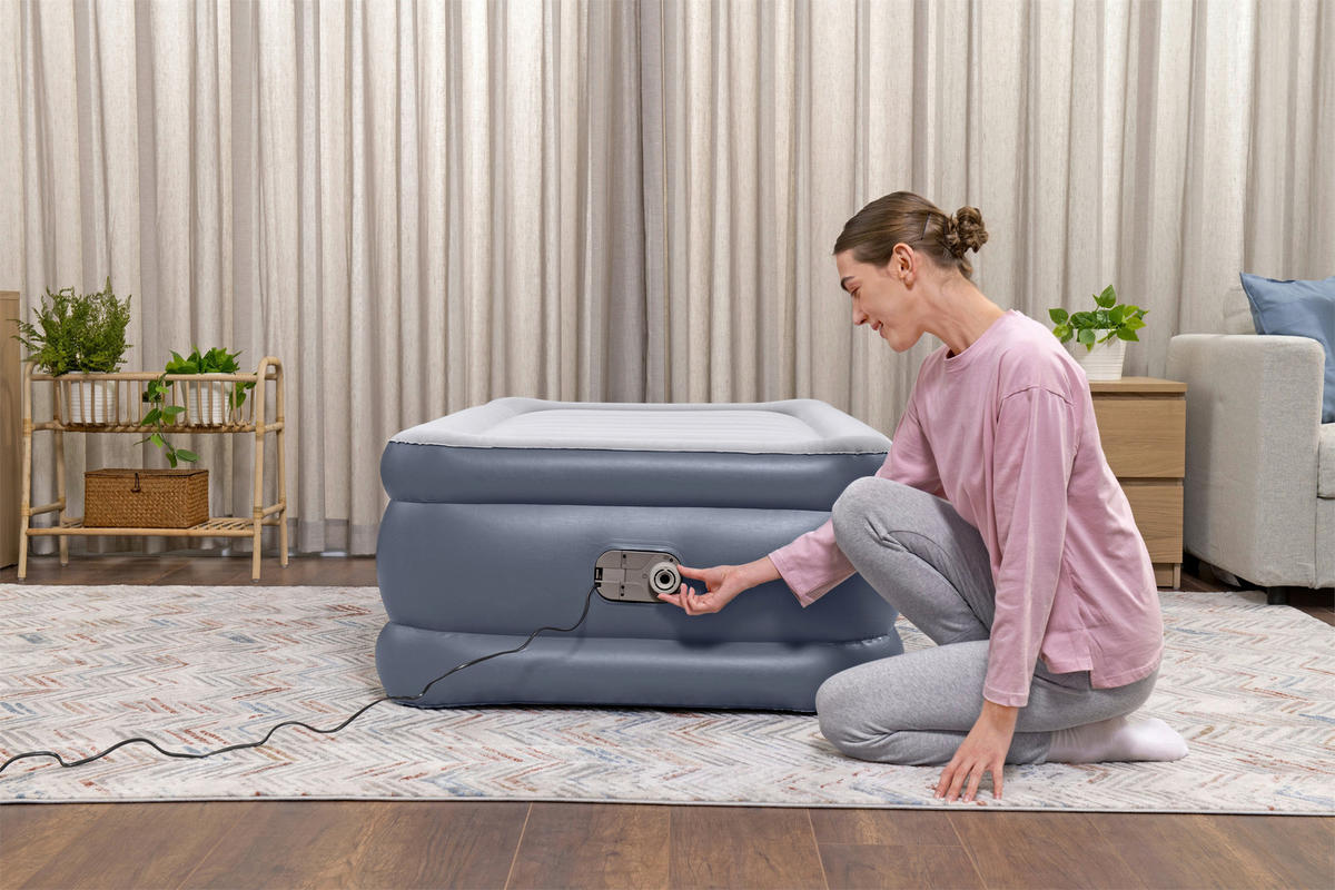 LUFTBETT TRITECH AIR 6713G Hellgrau, Hellblau  - Hellgrau/Hellblau, KONVENTIONELL, Kunststoff (191/97/51cm) - Bestway