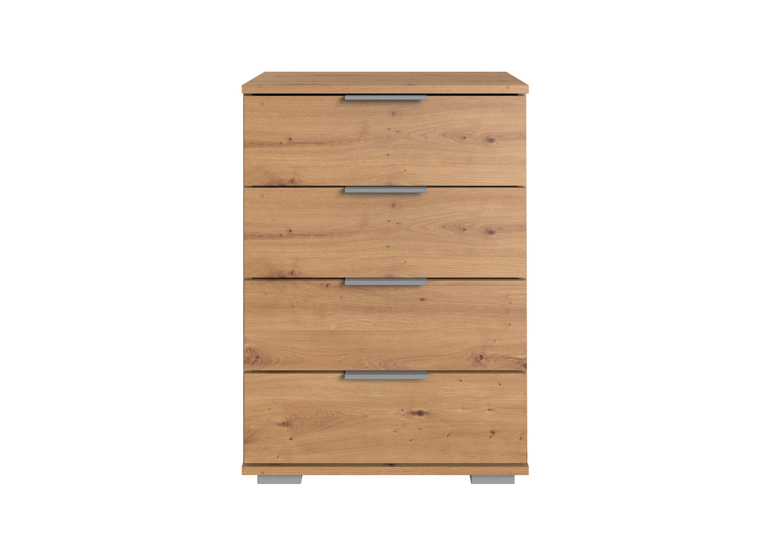 NOĆNI ORMARIĆ boje hrasta   - boje hrasta/boje aluminija, Moderno, drvni materijal/metal (52/74/38cm) - Carryhome
