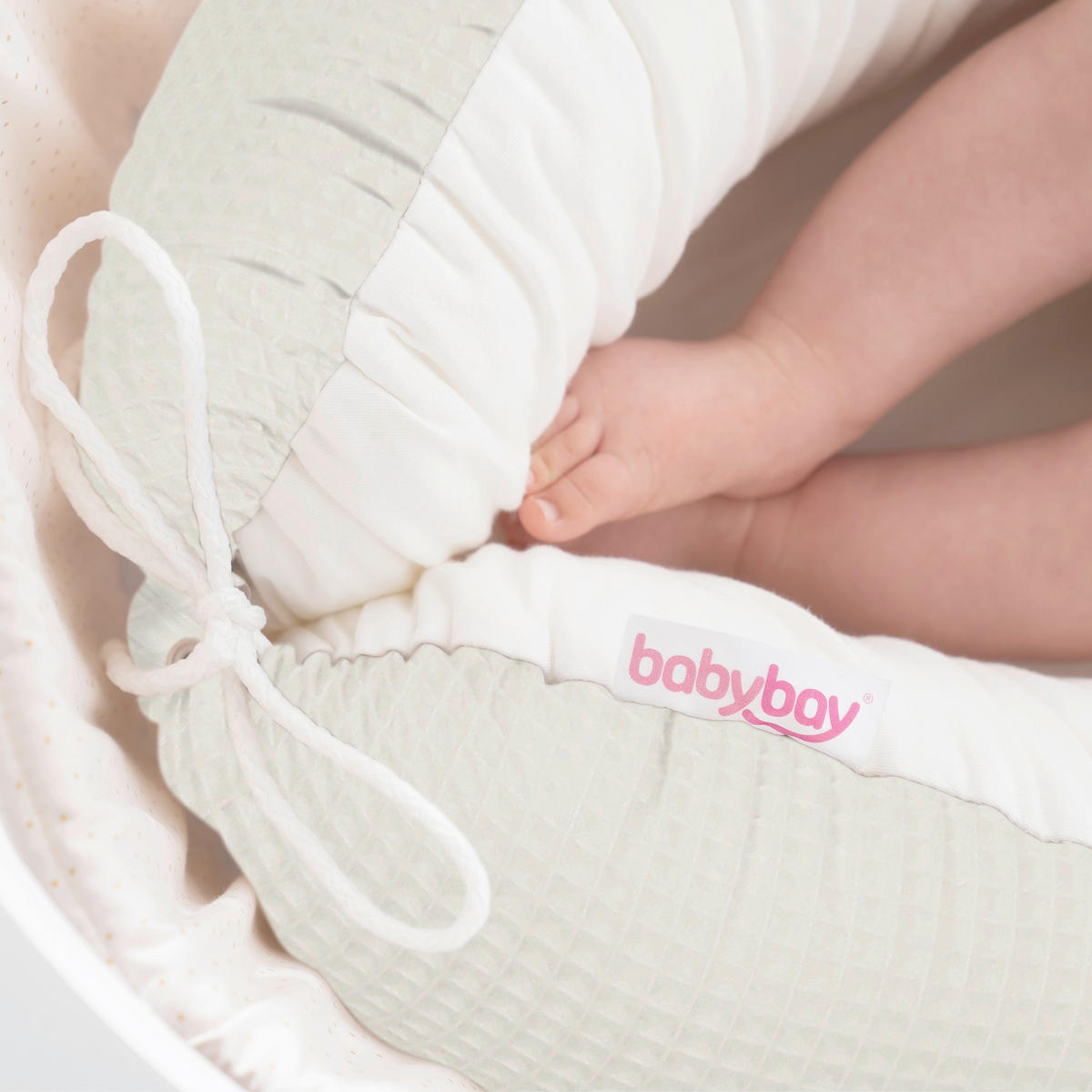 KUSCHELNEST babybay Kuschelnest Waffelpiqué  90/50/13 cm   - Weiß, Basics, Textil (90/50/13cm) - Babybay