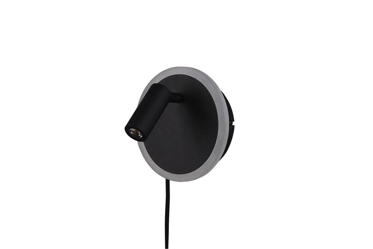 APLICĂ DE PERETE CU LED - negru, Basics, plastic/metal (15cm)