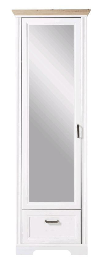 GARDEROBENSCHRANK Eichefarben, Pinienfarben - Eichefarben/Grau, ROMANTIK / LANDHAUS, Glas/Holzwerkstoff (65/204/41cm) - Landscape