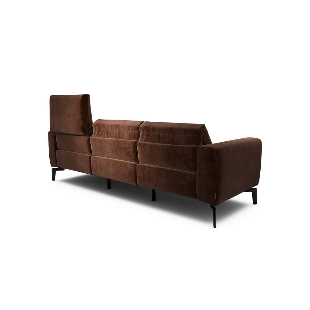 Thumbnail - Sensoo Dreisitzer Cosy, Braun, Textil, 3-Sitzer, 250x86x86-94 cm, Stoffauswahl, Armteil links, rechts, Wohnzimmer, Sofas...