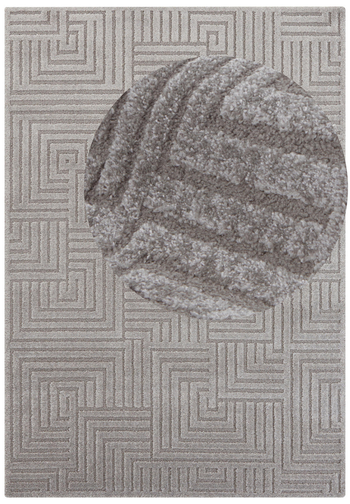HOCHFLORTEPPICH 80/150 cm New York Grau  - Grau, Basics, Kunststoff/Textil (80/150cm)