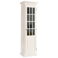 VITRINE in massiv Pinie Weiß  - Weiß, LIFESTYLE, Holz (65/220/48cm) - Livetastic