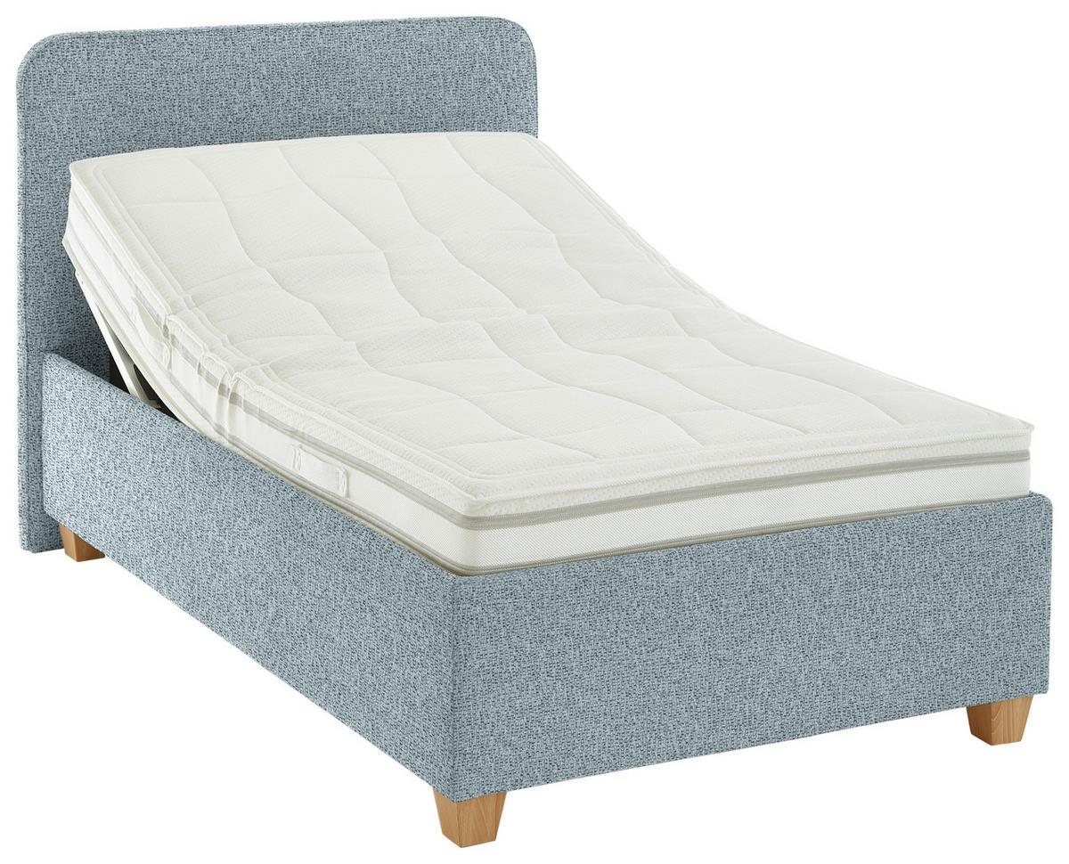 POLSTERBETT 120/200 cm  in Türkis  - Türkis/Weiss, Konventionell, Holz/Textil (120/200cm) - Beldomo - Sleep