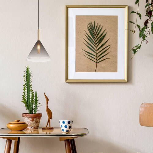 VISEČA SVETILKA        20/120 cm      G9 - prozorno/barve medenine, Design, kovina/steklo (20/120cm) - Globo