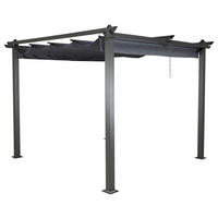PERGOLA - mörkgrå, Klassisk, metall/textil (295/248/295cm) - Gardenson