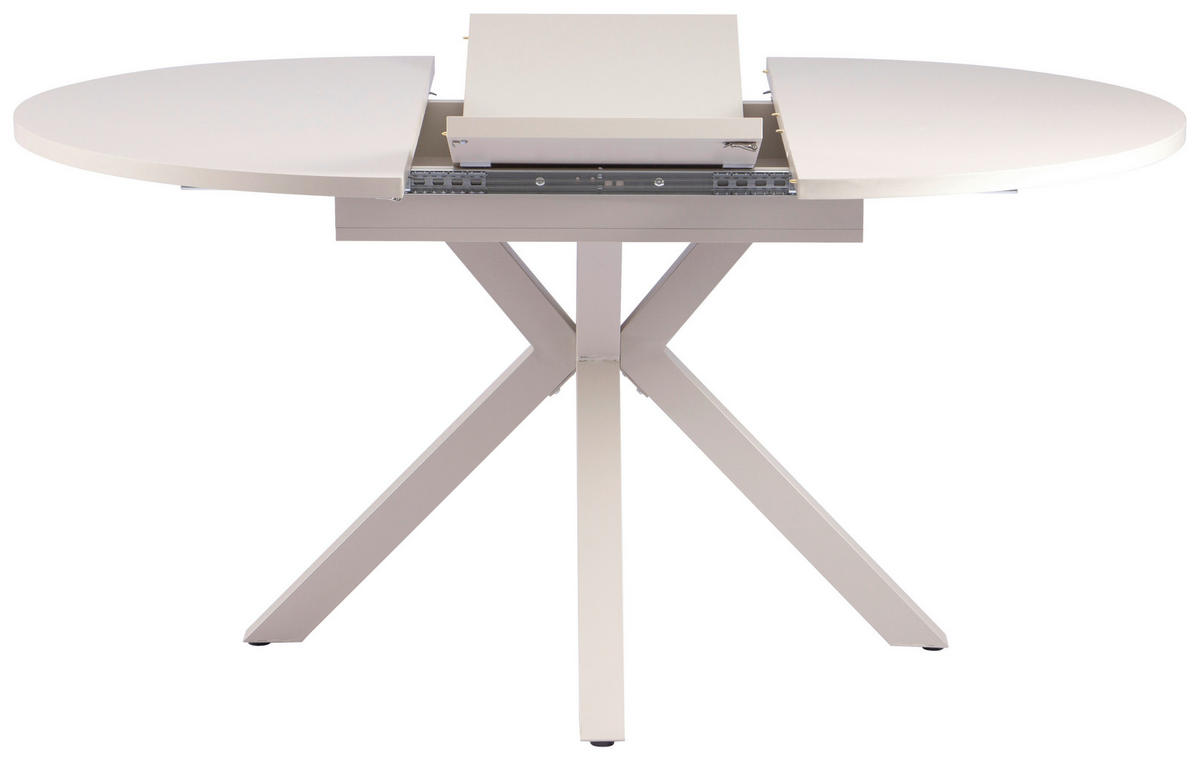 ESSTISCH 110/150/110/76 cm Nachbildung  Metall, Holzwerkstoff ausziehbar oval Kaschmir  - Kaschmir, MODERN, Holzwerkstoff/Metall (110/150/110/76cm) - Livetastic