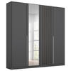 DREHTÜRENSCHRANK 181/210/54 cm 4-türig Grau  - Alufarben/Grau, MODERN, Holzwerkstoff/Metall (181/210/54cm) - Rauch Möbel