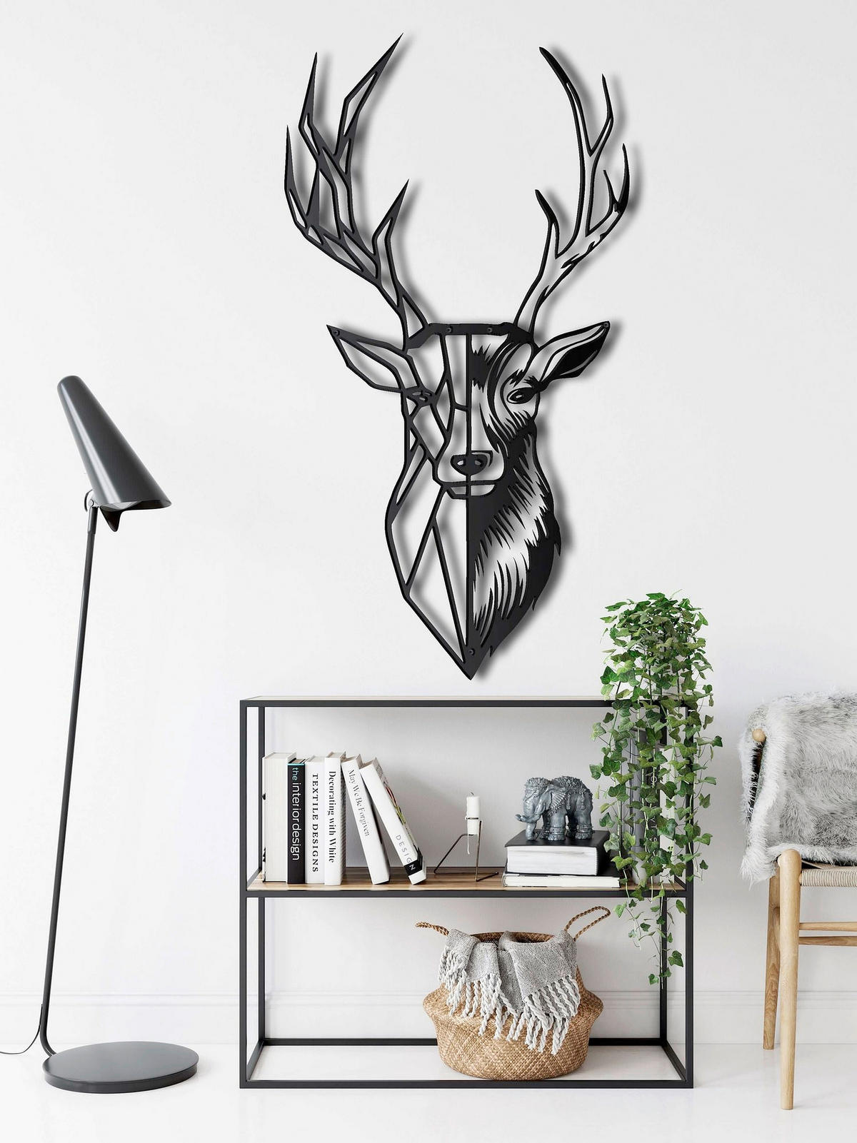 METALLBILD Schwarz 32/60 cm  - Schwarz, Basics, Metall (32/60cm) - X-Mas