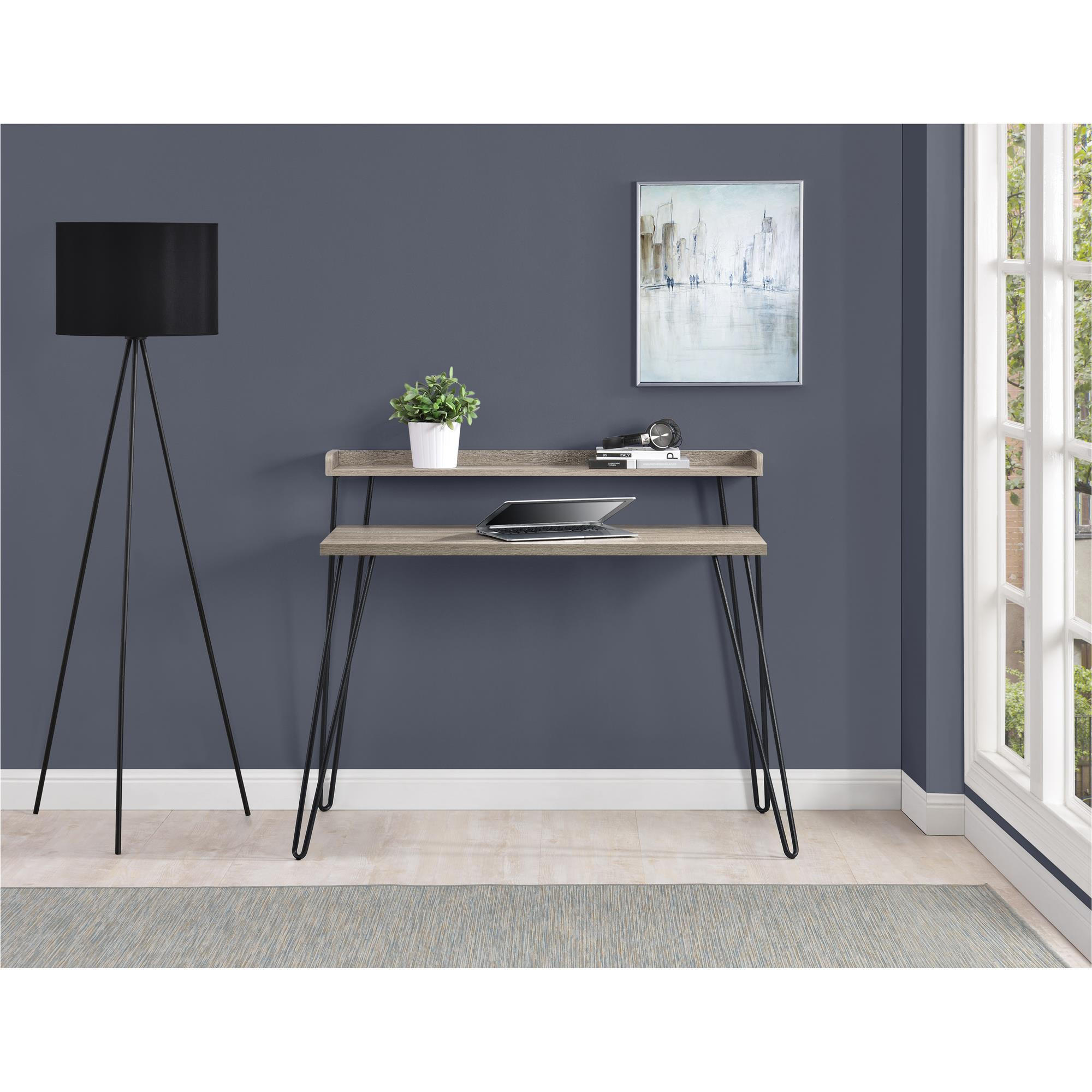 SCHREIBTISCH 112/89/60 cm  in Grau  - Schwarz/Grau, Design, Papier/Metall (112/89/60cm) - MID.YOU