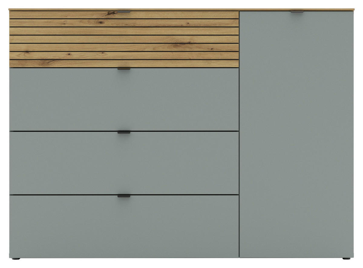 SIDEBOARD  in 136/99/41 cm  - Schwarz/Eiche Artisan, MODERN, Holzwerkstoff/Metall (136/99/41cm) - Voleo