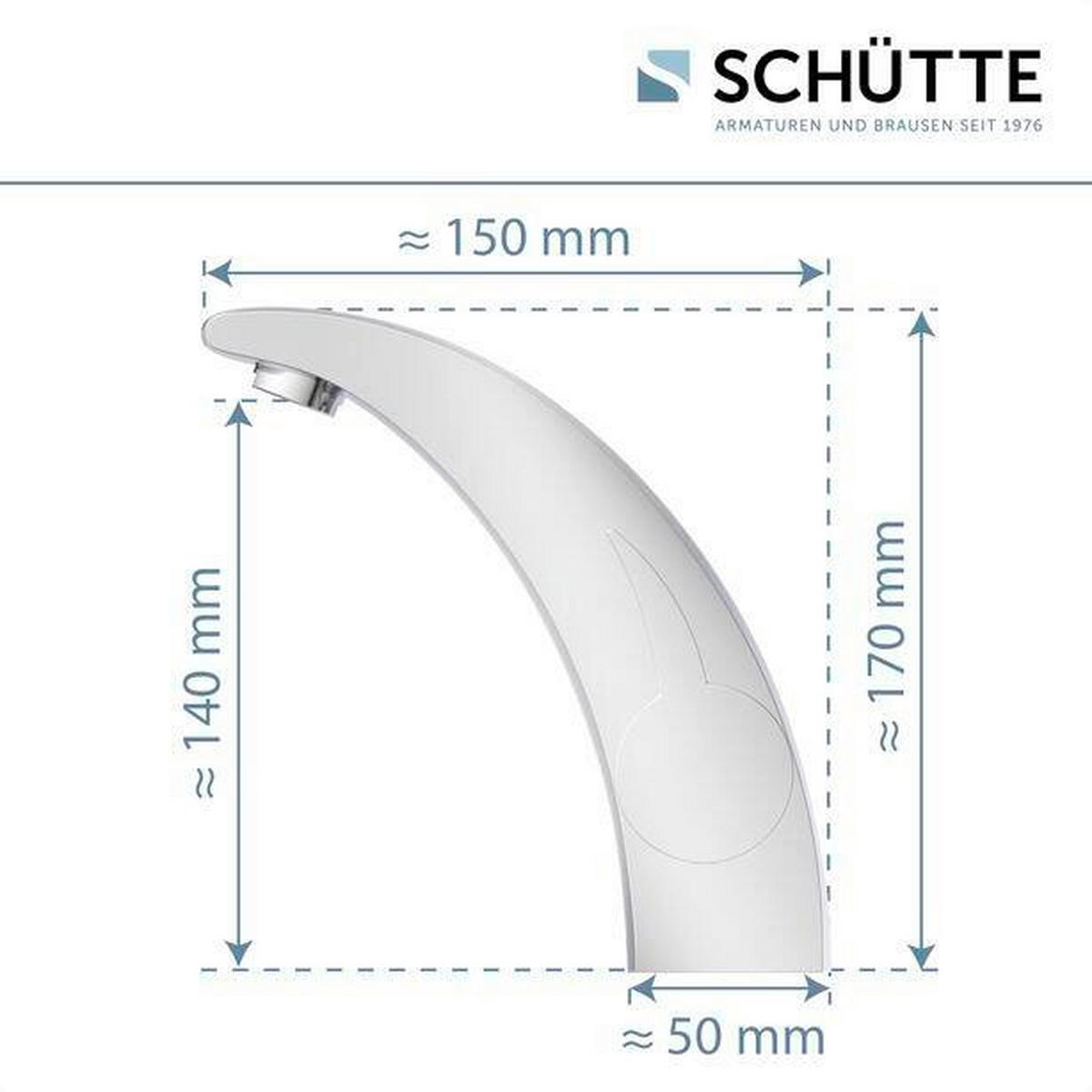 WASCHTISCHARMATUR 98100  - Chromfarben, Metall (5/17/15cm) - Schütte