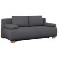 BOXSPRINGSOFA  in Webstoff Grau  - Naturfarben/Grau, Design, Holz/Textil (205/93/108cm) - Venda