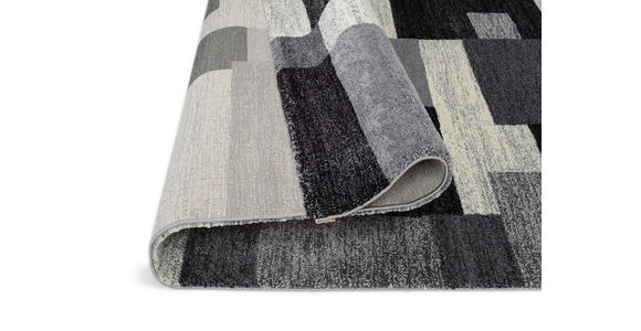 WEBTEPPICH 80/150 cm Astor Grid Grau, Schwarz - Schwarz/Grau, Design, Textil (80/150cm) - Novel