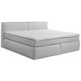 FAMILIENBOXSPRINGBETT - Silberfarben/Schwarz, LIFESTYLE, Kunststoff/Textil (240/200cm) - Esposa