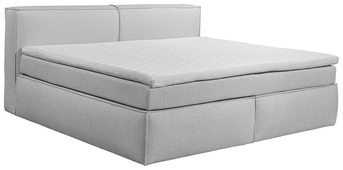 BOXSPRINGBETT 240/200 cm  in Silberfarben  - Silberfarben/Schwarz, LIFESTYLE, Kunststoff/Textil (240/200cm) - Boxxx