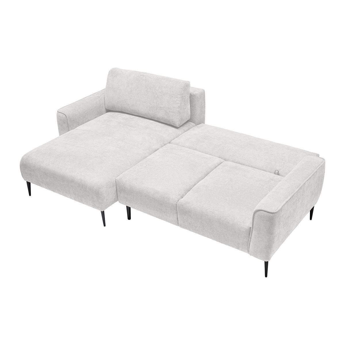 HÖRNSOFFA i vävt tyg cremefärgad  - svart/cremefärgad, Modern, metall/textil (164/255cm) - MID.YOU