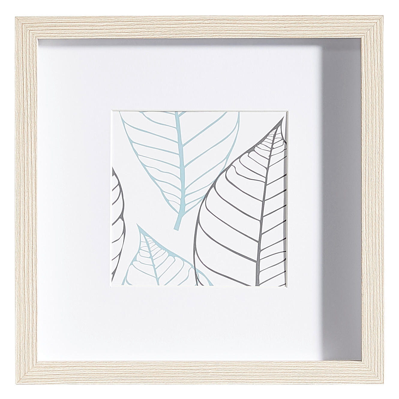 RÁMEČEK NA FOTOGRAFIE, 1 foto 23 cm x 23 cm - barvy dubu, Basics, dřevo/sklo (25/25/3cm)