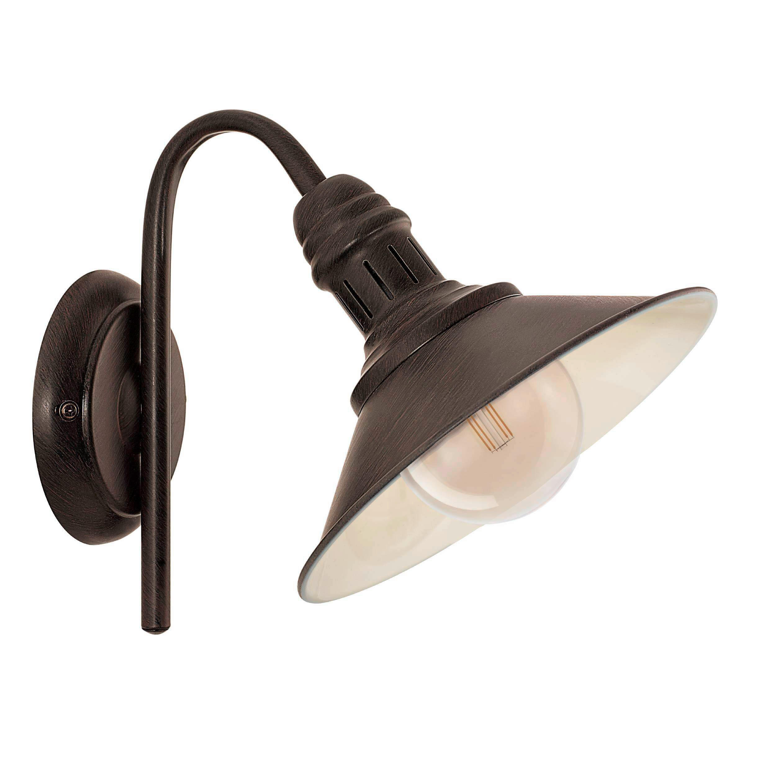 VÄGGLAMPA Stockbury 21/27/22,5 cm   - beige/brun, Klassisk, metall (21/27/22,5cm) - Eglo