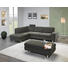 Ecksofa Schlammfarben - Chromfarben/Schlammfarben, Design, Textil/Metall (275/198cm) - Venda Ecksofa Schlammfarben - Chromfarben/Schlammfarben, Design, Textil/Metall (275/198cm) - Venda