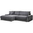 ECKSOFA Dunkelgrau Cord  - Dunkelgrau/Schwarz, MODERN, Kunststoff/Textil (180/300cm) - Carryhome