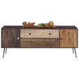 LOWBOARD in 157/60/35 cm - Messingfarben/Multicolor, LIFESTYLE, Holz/Metall (157/60/35cm) - Landscape
