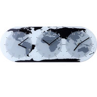 VÄGGKLOCKA blå, svart, blågrå 50/18,6/3,6 cm  - blågrå/blå, Basics, glas (50/18,6/3,6cm) - Nextime