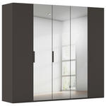 DREHTÜRENSCHRANK 251/223/61 cm,  in Graphitfarben, 5-türig  - Graphitfarben, Basics, Glas/Holzwerkstoff (251/223/61cm) - Novel