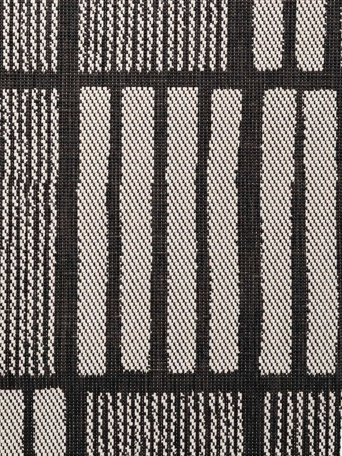 FLACHWEBETEPPICH 160/230 cm Haringey Schwarz, Weiß rechteckig  - Schwarz/Weiß, Design, Kunststoff (160/230cm)