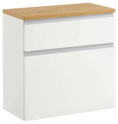 HÄNGESCHUHSCHRANK 60/61/31 cm  - Eichefarben/Silberfarben, Design, Holz/Holzwerkstoff (60/61/31cm)