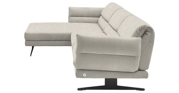 ECKSOFA  in Flachgewebe Naturfarben  176-217/279-327 cm  - Schwarz/Naturfarben, Design, Textil/Metall (176-217/279-327cm) - Dieter Knoll