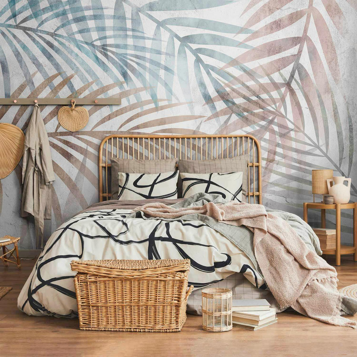 FOTOTAPETE  - Pastellblau/Beige, LIFESTYLE, Textil (250/175cm) - artgeist