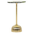 BEISTELLTISCH 28/38/60 cm Goldfarben, Olivgrün organisch  - Goldfarben/Olivgrün, Design, Glas/Metall (28/38/60cm) - Landscape