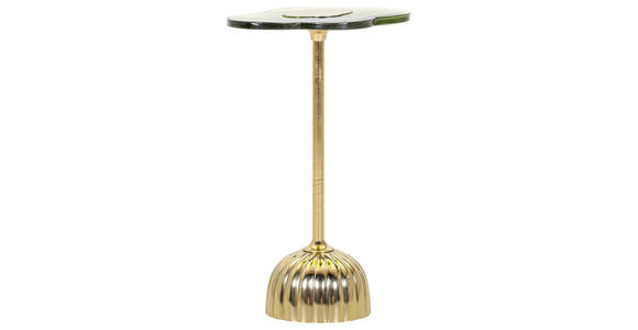 BEISTELLTISCH 28/38/60 cm Goldfarben, Olivgrün organisch  - Goldfarben/Olivgrün, Design, Glas/Metall (28/38/60cm) - Landscape