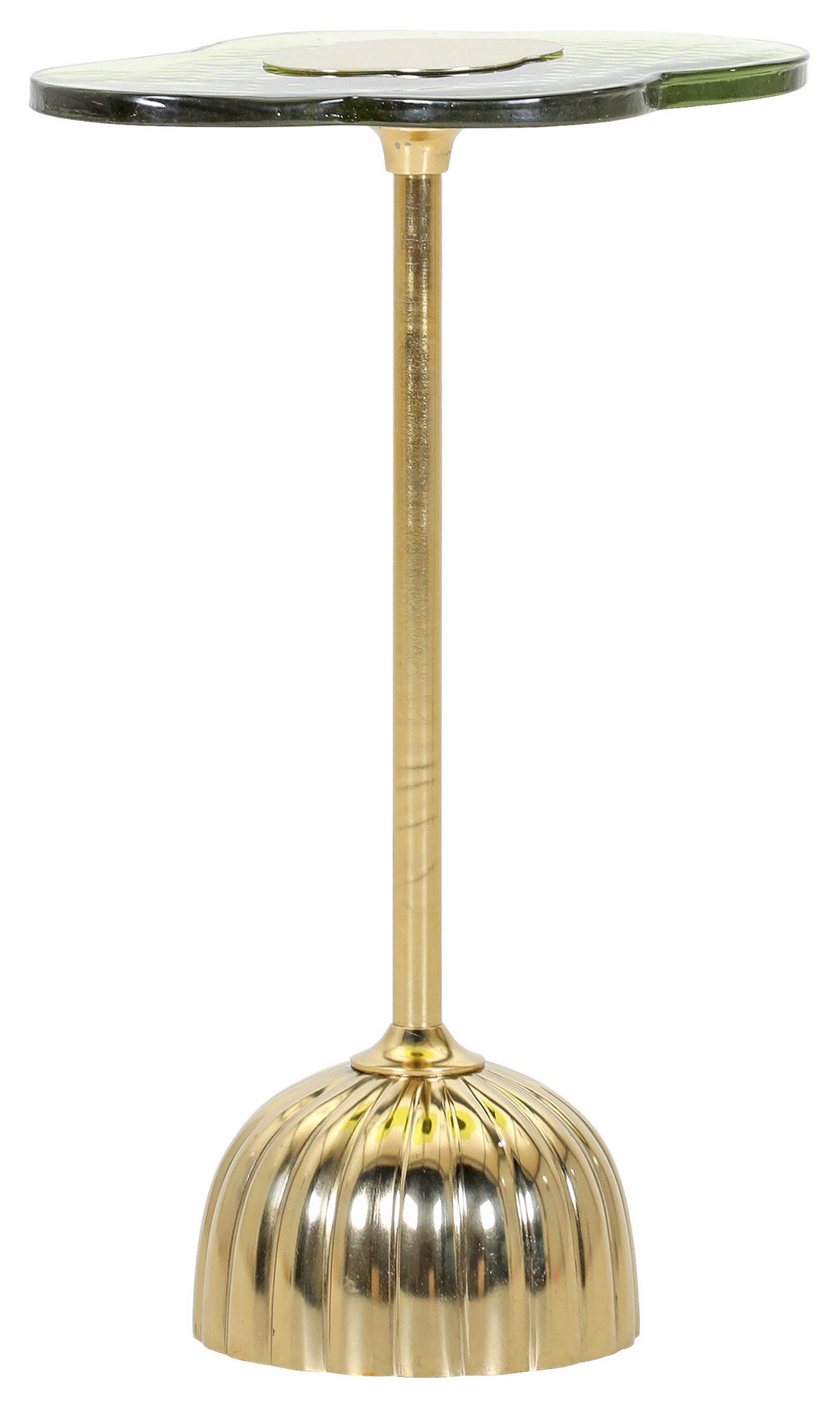BEISTELLTISCH 28/38/60 cm Goldfarben, Olivgrün organisch  - Goldfarben/Olivgrün, Design, Glas/Metall (28/38/60cm) - Landscape