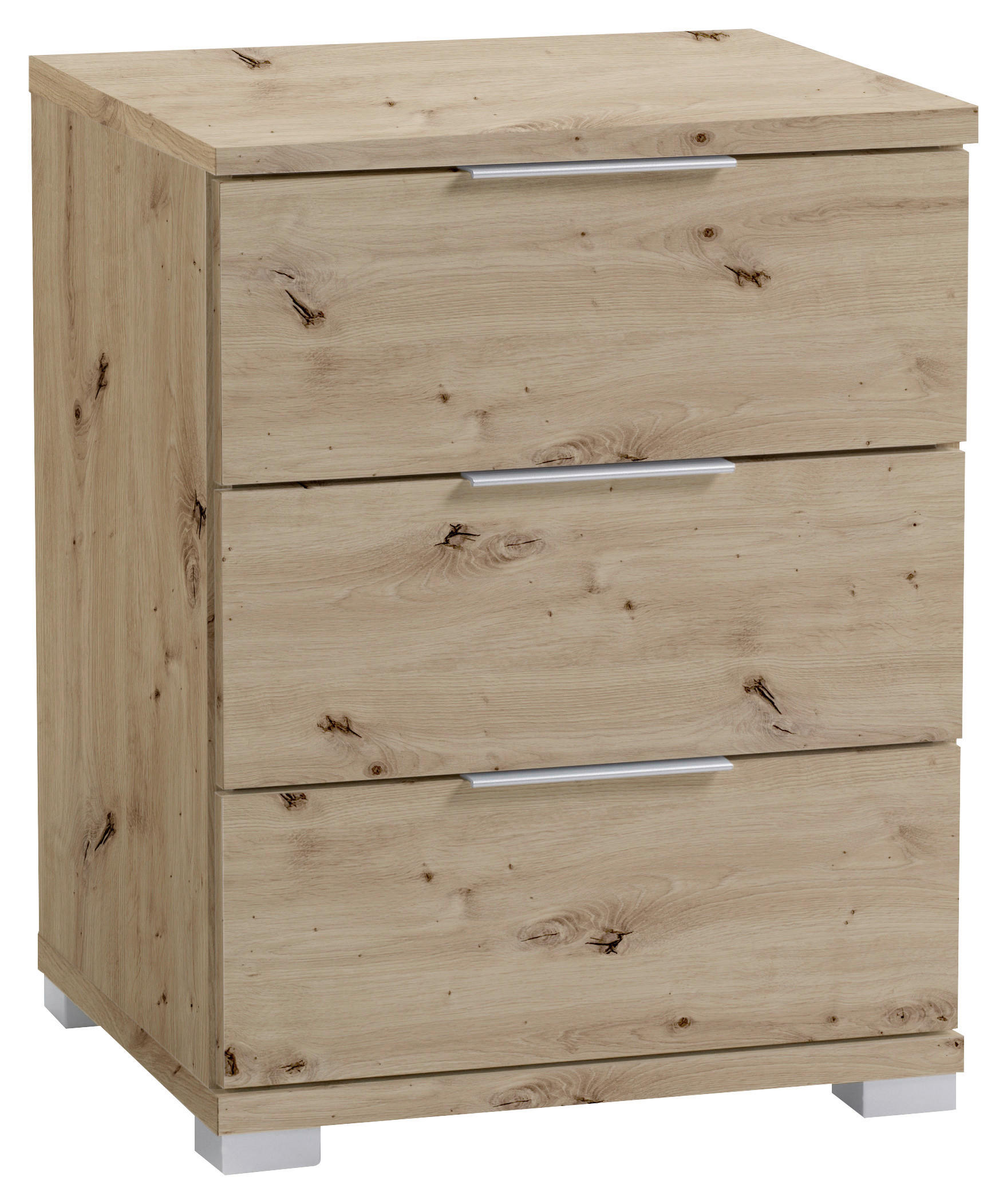ÉJJELISZEKRÉNY Artisan tölgy  - alumíniumszínű/Artisan tölgy, Konventionell, műanyag/faalapú anyag (46/61/42cm) - Xora