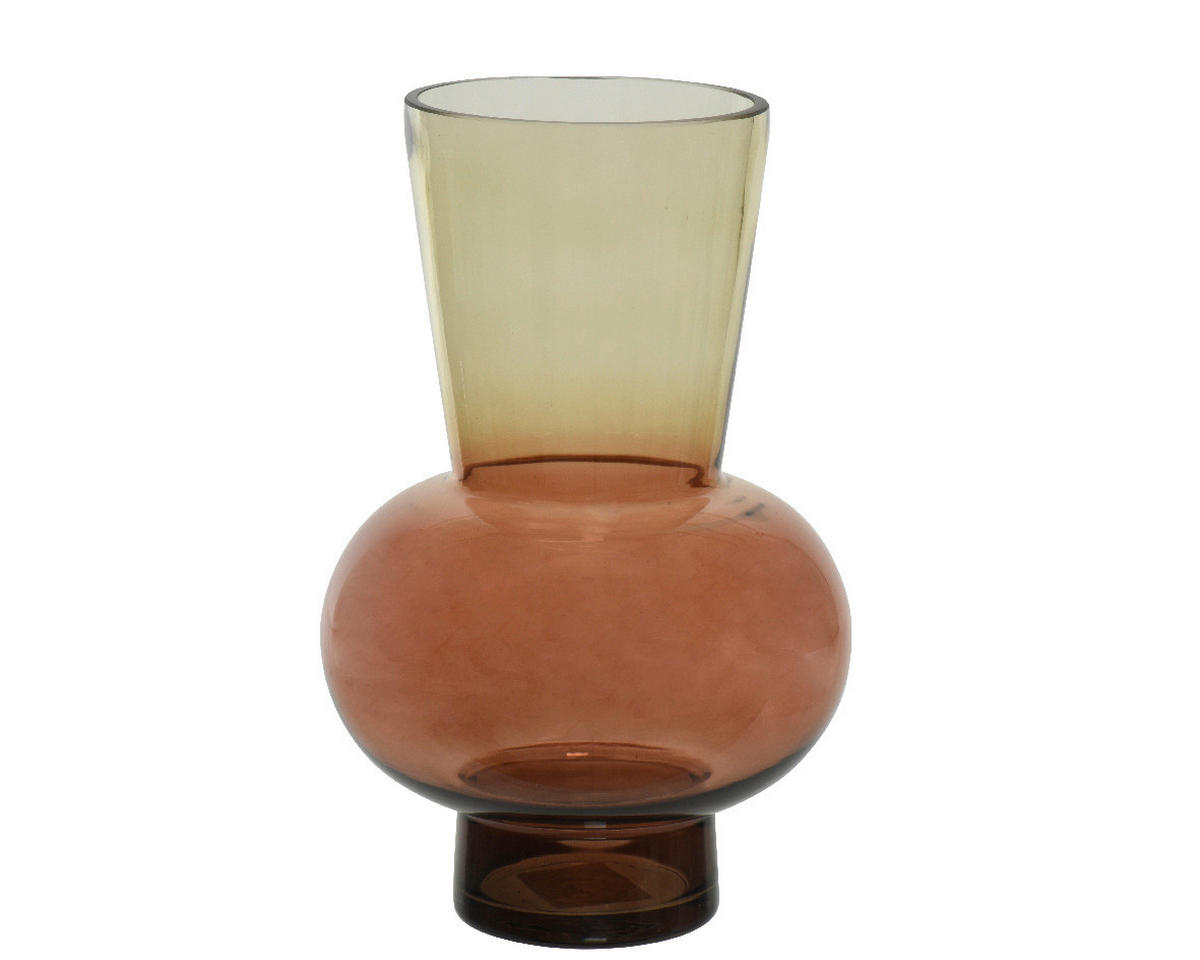 VASE  - Cognac, LIFESTYLE, Glas (16,00/16,00/25,00cm)