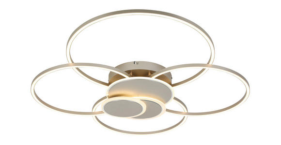 LED-DECKENLEUCHTE 90,5/81/9,5 cm   - Chromfarben/Champagner, Design, Kunststoff/Metall (90,5/81/9,5cm) - Novel