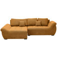ECKSOFA Senfgelb Flachgewebe  - Senfgelb/Schwarz, Design, Kunststoff/Textil (175/278cm) - Xora