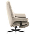 RELAXSESSEL in Leder Ecru  - Ecru/Beige, Design, Leder/Metall (92/79/82cm) - Dieter Knoll