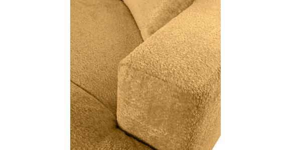 ECKSOFA Senfgelb Chenille Zierkissen, Rücken echt  - Senfgelb/Creme, MODERN, Kunststoff/Textil (231/178cm) - Carryhome